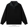 Sudadera polo de retazos a cuadros para hombre 2026, sudadera de moda casual holgada de manga larga con cuello camisero