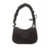 Bolsa Pequeña Plegada Popular de Verano para Mujer 2026 Nueva Elegante Versátil Bolsa Nube Bolso de Hombro Exquisito de Lunares Bolso de Axila