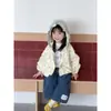 Nuevo cárdigan con capucha de retazos florales lindo estilo coreano para niñas, ropa para bebés e infantes, elegante prenda de abrigo para primavera y otoño