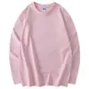 Camiseta Pesada de Manga Larga con Hombros Caídos de Algodón Peinado de 260g para Hombre, Sudadera Talla Grande, Camiseta Básica Holgada de Otoño, Estilo Deportivo