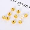 Banhado com contas de ouro 18K, contas de flor de lanterna estéreo de retenção de cor de ouro 14K, acessórios de pulseira DIY
