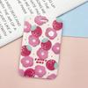 Funda para tarjeta tipo deslizante fresca y sencilla, tarjeta de comida de flor roja pequeña de campus, funda protectora para tarjeta de campus, funda para tarjeta de trabajo, etiqueta de control de acceso