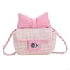 Bolsos para Niños Moderno Estilo Otoño 2025 Lindo Lazo Bolso Cruzado para Niños a Cuadros Estilo Occidental Lindo Bolso para Niña