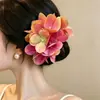 Accesorio para el cabello floral estilo Tang original, pasador de costume antiguo Hanfu, tocado de flor de hortensia, pasador floral de cheongsam estilo antiguo