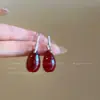 Brincos de Gota Vermelha Estilo Fever para Mulheres 2025 Novos Brincos Populares Brincos Delicados Adequados para o Ano Novo Chinês