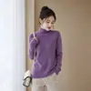 Suéter de Punto de Cuello Alto Nuevo para Mujer, Otoño/Invierno 2026, Grueso, Manga Larga Raglán, Holgado, Jersey