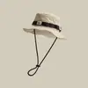 Sombrero de Pescador con Protección Solar Estilo Ropa de Trabajo Sencilla para Primavera y Verano Sombrero de Sol con Cordón Retro Japonés para Pesca y Montañismo al Aire Libre