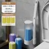 Cepillo de inodoro desechable con cabezal de repuesto disolvente set de cepillos para limpieza de inodoros descontaminación sin esquinas muertas cepillo de inodoro desechable para el hogar