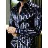 Camisa Glossy Manga Longa Estilo Vintage Masculina Estampa Digital 3D Transfronteiriça AliExpress Amazon