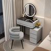 Penteadeira para Apartamento Pequeno Quarto Moderna Simples Luxo Leve High-End Ardósia Madeira Maciça Mesa de Maquiagem Penteadeira Integrada
