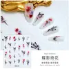 Novos Adesivos de Unha Jelly para Nail Art DIY Borboleta Branca Pequenos Adesivos Coração com Folha de Ouro em Relevo Adesivos para Unhas