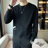 Generación de comercio exterior suéter de marca de moda americana para hombre 2024 otoño e invierno nuevo cuello redondo de hombre jersey manga larga interior moda