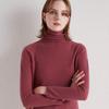 Suéter de Punto de Lana Pura para Mujer al por Mayor Transfronterizo Nuevo para Mujer Ajustado Simple de Cuello Alto Acumulado Cachemir Corto para Mujer