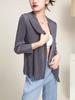 Cardigan de Verano para Mujer Issey Miyake Top de Diseño Nicho Primavera Verano Otoño Delgado Camisa de Aire Acondicionado Camisa Protectora Solar Chaqueta