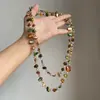 Cadena de Suéter de Capas Estilo Vintage, Collar Irregular de Conchas Coloridas, Cadena para Clavícula de Lujo Ligero de Nicho de Gama Alta