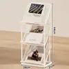 Revistero, Exhibidor de Material Promocional, Estante para Almacenamiento de Libros y Periódicos, Exhibidor de Página Única, Revistero de Piso