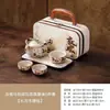 Apsaras Voladoras de Dunhuang Horno Ru Set de Té Portátil para Viaje Tetera de Cerámica Set de Té Gongfu de Alta Calidad Souvenir de Negocios