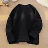 Sudadera Nueva Otoño 2025 Cuello Redondo Manga Larga para Hombre Diseño de Textura Casual Prenda Base para Pareja Top Caído de Moda