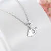 Colar pingente porco do amor em prata de lei S925 para mulheres estilo coreano nova moda temperamento design oco pingente de porco do zodíaco
