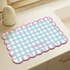 Tapete Drenante de Terra de Diatomáceas Pequeno Xadrez Fresco, Tapete Absorvente de Água Anti-Queimadura para Bancada de Bar de Cozinha, Jogo Americano para Mesa de Jantar Doméstica, Atacado de Fabricante