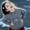 Conjunto de Suéter para Niña Otoño e Invierno Nuevo Estilo Niña Bebé Cabeza de Conejo Suéter de Punto Estilo Coreano Elegante Falda a Cuadros Vestido de Princesa