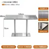Mesa Redonda Pequena Simples Estilo Industrial de Luxo Conjunto de Mesa e Cadeira de Aço Inoxidável para Bar de Internet Celebridade Comercial Lazer Loja de Chá com Leite Café