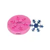 Molde de Silicona de Copo de Nieve Herramientas para Decorar Pasteles Fondant Manualidades de Azúcar Molde de Arcilla de Caramelo Taza para Galletas Cupcake
