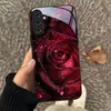 Adecuado para funda de teléfono Samsung S26ULTRA A16 gota de agua flor de rosa S24 cubierta protectora A57 funda de vidrio templado A07