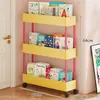 Estante de Almacenamiento Ultradelgado Detrás de la Puerta, Estantería de Exhibición para Entrada de Sala de Estar, Carrito de Almacenamiento con Drenaje para Baño que Rellena Espacios