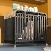 Jaula para Perros Grandes con Inodoro, Jaula para Perros Medianos, Jaula para Perros Mascota Reforzada Engrosada para Golden Retriever Labrador de Interior