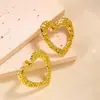 Brincos Geométricos Irregulares de Titânio e Aço com Pressão de Óleo 18k de Luxo Nicho para Mulheres Moda Brincos de Alta Qualidade Atacado