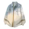 DropshippingNovo ProdutoJovem Estilo Hong Kong Jaqueta Degradê Manga Longa Camisa Casaco 6206