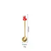 Cuchara de Acero Inoxidable 304 Transfronteriza Vajilla de Dibujos Animados Cuchara de Muñeca Cuchara para Pastel y Postre Cuchara Mezcladora Navideña para Niños