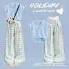 Pantalones Finos para Niñas Verano Niños Estilosos Color Degradado 2026 Hielo Seda Pantalones de Pierna Ancha para Niños Mayores Pantalones Largos Ropa para Niños