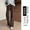 Pantalones de Chándal Forrados de Polar Transfronterizos para Mujer, Primavera 2026, Talla Pequeña, Forro de Vellón de Cordero, Pantalones de Algodón Cálidos de Pierna Ancha, Pantalones Casuales de Gama Alta