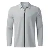 Chaqueta de Waffle para Hombre Otoño 2025 Transfronteriza Nueva Amazon Ajustada Solapa Cremallera Chaqueta Versátil