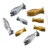 Hay Peces Cada Año Acero Inoxidable 304 Cuentas Pequeñas con Forma de Pez Color Dorado de 18 Quilates que Conserva el Color Cuentas Sueltas para Manualidades Cuentas de Buena Suerte Accesorios para Joyería