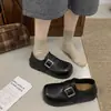 Nuevos Zapatos Birkenstock para Mujer Otoño 2026, Mocasines con Hebilla de Suela Gruesa, Aumento de Altura de 4 cm, Zapatos Populares Negros de Punta Redonda