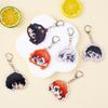 Llavero acrílico con música rockera para fans del anime, bonito colgante de dibujos animados, mochila escolar para estudiantes, pequeño regalo personalizado.