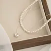Collar con Colgante Pequeño de Doble Capa, Amuleto de la Suerte, Perla, Moderno y Elegante, Gargantilla de Cadena de Alta Gama de Moda, Nuevo Modelo 2026