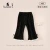 Calça infantil 2026 nova coleção outono, calça casual para bebês e crianças pequenas, calça longa flare versátil estilo coreano para bebês meninas