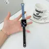 Adecuado para Correa de Reloj Xiaomi Mi Band 8/9Pro Xiaomi 10Pro Redmi 6/5/4 Tela Vaquera Doble Remache Correa de Reloj de Gama Alta
