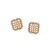 Aretes para Mujer Estilo Japonés y Coreano Celebridad de Internet Diseño de Nicho Sentido de la Moda Simple Elegante Flor de Cuatro Hojas Aretes de Zirconia para Mujer