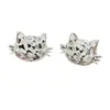 Brincos de Gato Mais Vendidos no Tiktok Joias de Zircônia de Luxo Leve de Alta Qualidade Brincos Versáteis da Moda Brincos de Pino de Orelha S925 de Temperamento