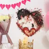 Pegatinas de Pared con Forma de Corazón para Parejas Transfronterizas, Día de San Valentín, para Dormitorio, Sala de Estar, Entrada, Pared de Fondo, Autoadhesivas y Removibles de PVC