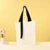 Bolsas de Lona com Fita Personalizadas Transfronteiriças para Publicidade e Compras, Sacolas de Lona Grandes em Branco Feitas Sob Medida