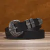 Fivela de Pino Cinto Versátil Punk Jeans Cinto Retro Fivela de Liga de Zinco Novo Cinto de Couro de Primeira Camada Personalização