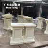 Corpo de Coluna Ondulada de Lote de Engenharia Customização Instalação Destacável Estilo Europeu Coluna Redonda Parede Externa Coluna Decorativa GRC