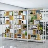 Estantería divisoria de oficina simple, estantería de piso para sala de estar, porche, pantalla decorativa, estante de exhibición, estante de hierro multicapa