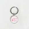 Llavero Colgante de Gema del Tiempo Cinta Rosa Transfronterizo Regalo Pequeño Creativo Anillo de Metal para Llaves